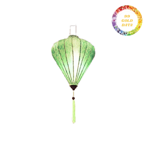 Lanterne en soie pliable du Viet Nam | pour la décoration et le cadeau du festival de la mi-automne - Product Image 1