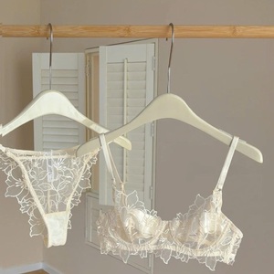 Soutien-gorge et slip en dentelle transparente ultra mince avec poitrine de service OEM - Product Image 3