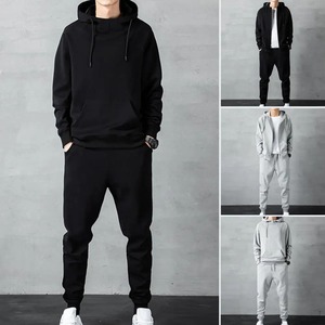 Sweat-shirt tendance pour hommes, pantalon de survêtement, veste, pantalon à capuche avec capuche et cordon de serrage, ensemble de vêtements de sport, 1 ensemble - Product Image 6