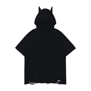 เสื้อสเวตเตอร์มีฮู้ดของผู้ชายเสื้อมีฮู้ดแบบสวมศีรษะแนวสตรีทเสื้อมีฮู้ดแบบกำหนดเองมีหู - Product Image 1