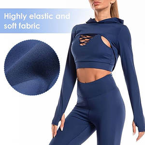 Ensemble de yoga pour femmes en gros, 3 pièces, vêtements de sport, leggings de fitness, veste, séchage rapide, respirant, extensible, taille avant - Product Image 2
