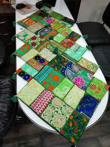 Fundas de Cojín Decorativas Hechas a Mano, 100% Algodón, Diseño de Hojas Cuadradas, Estilo Boho Vintage, para Sofá, Venta al Por Mayor - Product Image 2