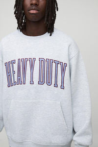 <b>Grey</b> Oversized Graphic <b>Sweatshirt</b> Unisex Cotton Fleece Pullover Custom Print Kangaroo Pocket Streetwear Winter Hoodies - Product Image 2