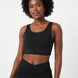 Soutien-gorge de sport OEM haut de gamme respirant à séchage rapide en tissu noir pour femme, idéal pour l'entraînement, la gym et le fitness 2026 - Product Image 4