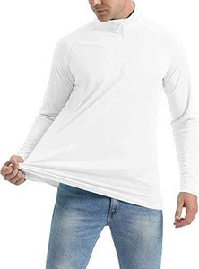 Haut de course pour homme avec logo personnalisé, coupe ajustée, fermeture éclair 1/4, extensible dans les 4 sens, doux, vêtements de sport de gym, performance, léger, pull à fermeture éclair 1/4 - Product Image 6