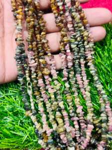 Listo para enviar, hebra larga de 38 pulgadas de cuentas de piedra multiturmalina pulidas naturales sin cortar, multiturmalina - Product Image 2