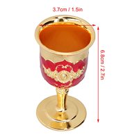 Cáliz/Ciborio Rojo/Dorado de Primera Calidad, Precios de Mayoreo para Iglesias, Celebraciones, Vino, Metal de Cobre, Sostenible, Gran Venta