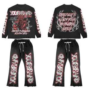 Nuevo Chándal Deportivo de Moda con Estampado Personalizado, Cortavientos, de Invierno, 100% Algodón, Ligero, Liso, Teñido, Vintage, para Hombre - Product Image 1