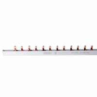 Vente en gros Offre Spéciale peigne barre omnibus cuivre 63A broches 1P 2P 3P avec 54 contacts 1 mètre pour Mini disjoncteur barre omnibus flexible en cuivre