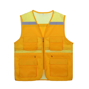 High Quality <b>Vests</b> Hi Vis Safety 100% Polyester Safety Workwear <b>Reflective</b> Regular Fit High Visibility Work Wear <b>Vests</b> for Men - Product Image 4