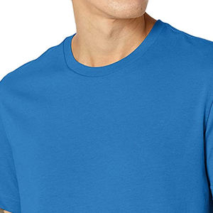 T-shirt col rond bleu clair pour homme 100% coton biologique séchage rapide top vente avec logo personnalisé vêtements personnalisables - Product Image 4