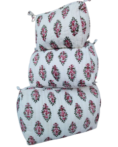 Couverture matelassée en coton multi-usages, écologique, résistante à l'eau et durable, avec fermeture éclair pour sac |   Maquillage de mode, soins de la peau, utilisation en voyage - Product Image 4