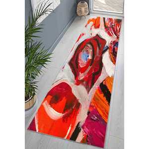 Alfombra con Diseño de Rosas Abstractas: Decoración Moderna para el Hogar, Alfombra Impresa, Alfombra de Chenilla - Product Image 5