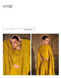 <b>Indian</b> Export Beautiful Chinon Silk Long Sleeves <b>Top</b> With Palazzo Embroidery Work Manufacturer From Surat At Lowest Price - Product Image 4