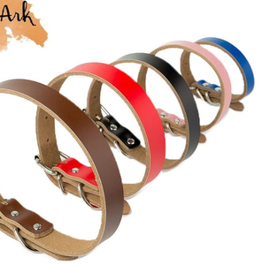 Collar de perro de cuero real genuino de alta calidad de cuero verde para galgo y Whippet - Product Image 1