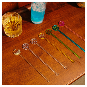 Agitador de Bebidas Acrílico Transparente con Purpurina Personalizado, Herramienta para Mezclar Cócteles con Logotipo Personalizado, Suministro Promocional para Bares, al por Mayor - Product Image 1