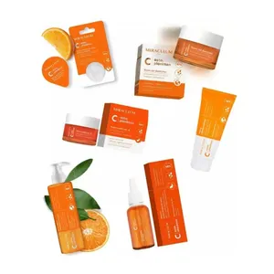 Set Vitamin C kosmetik perawatan kulit, koleksi perawatan wajah dan mata ajaib