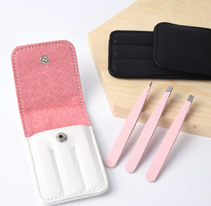 Professional Stainless Steel Slant Tip Eyebrow <b>Tweezers</b> for Women Artistic Hair Removal Tool Manufactured by Facility - Product Image 3