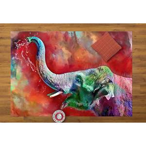 Tapis d'appoint en forme d'éléphant : Tapis de salon coloré antidérapant, tapis en chenille - Product Image 4