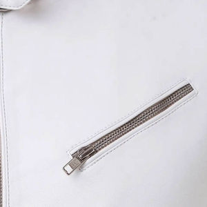 Veste à fermeture éclair à col montant de qualité supérieure pour hommes dans toutes les couleurs et tailles Canvas en cuir avec logo sur le devant - Product Image 3