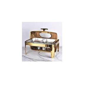 Ensemble de plats chauds hydrauliques en acier inoxydable plaqué or PVD, chauffe-plats de qualité supérieure pour la restauration, pot de service doré pour restaurant, 100 pièces - Product Image 1