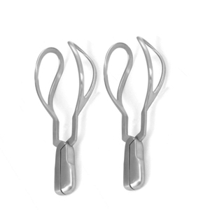 Laufe Pipers Abrazadera obstétrica vaginal Fórceps de genecología Cuchillas curvas de acero inoxidable alemán de grado médico Manual reutilizable - Product Image 6
