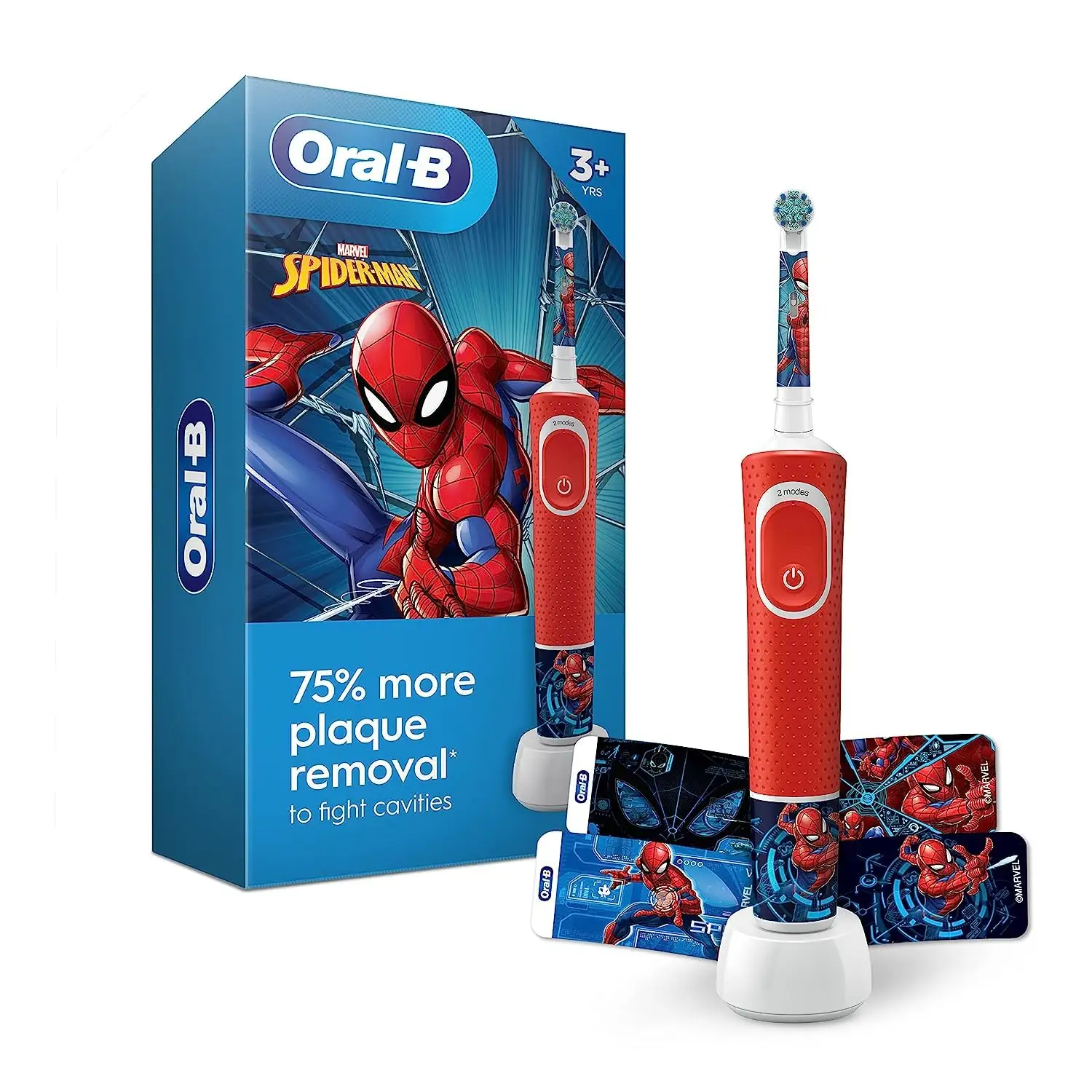 Brosse à dents électrique rechargeable Oral-B pour enfant avec chargeur, avec poils extra doux à changement de couleur, pour 3 ans