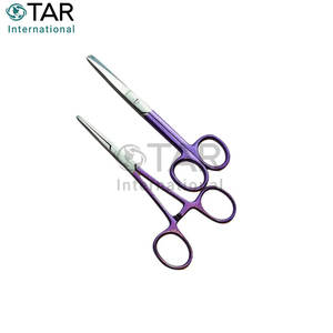 ชุดกรรไกรพยาบาล สีม่วงเมทัลลิก ชุด 3 ชิ้น กรรไกรตัดผ้าพันแผลลิสเตอร์ คีมหนีบห้ามเลือด ดีไซน์ตรง สีม่วง สำหรับการผ่าตัด - Product Image 5