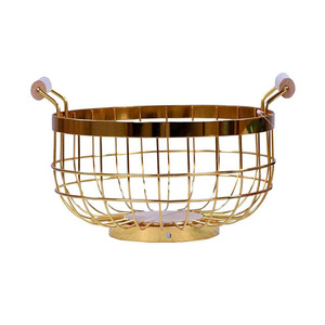 Panier en fil métallique primitif rustique vert Table de chevet unique Décoration murale suspendue pour espace cuisine-Porte-revues de salle de bain - Product Image 3