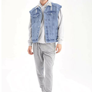 Chaleco Vaquero Informal de Verano para Hombre, 100% Algodón, Ligero, de Secado Rápido, Transpirable, Venta al por Mayor - Product Image 2