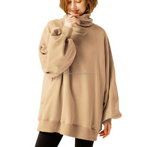 Otoño Invierno nuevas mujeres Terry algodón personalizado de alta calidad Sudadera de cuello alto - Product Image 2