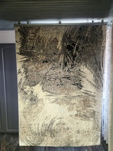 Tapis Adiva turc en polyester shaggy, tissé à la machine, à poils longs, rembourré, réversible, antidérapant, antibactérien, avec support en jute - Product Image 4