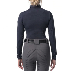 Top ecuestre de alta calidad para montar a caballo para mujer, capa Base de manga larga de Color personalizado, novedad - Product Image 2