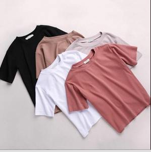 Venta al por mayor de camisetas de manga corta de gama alta de las mujeres de estilo de la calle camisas de retazos - Product Image 1