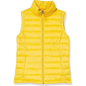 Vestes d'hiver matelassées pour femmes en tricot imperméable avec fermeture éclair et col montant, polyester/nylon, grande taille, sans manches, vêtements d'extérieur - Product Image 4