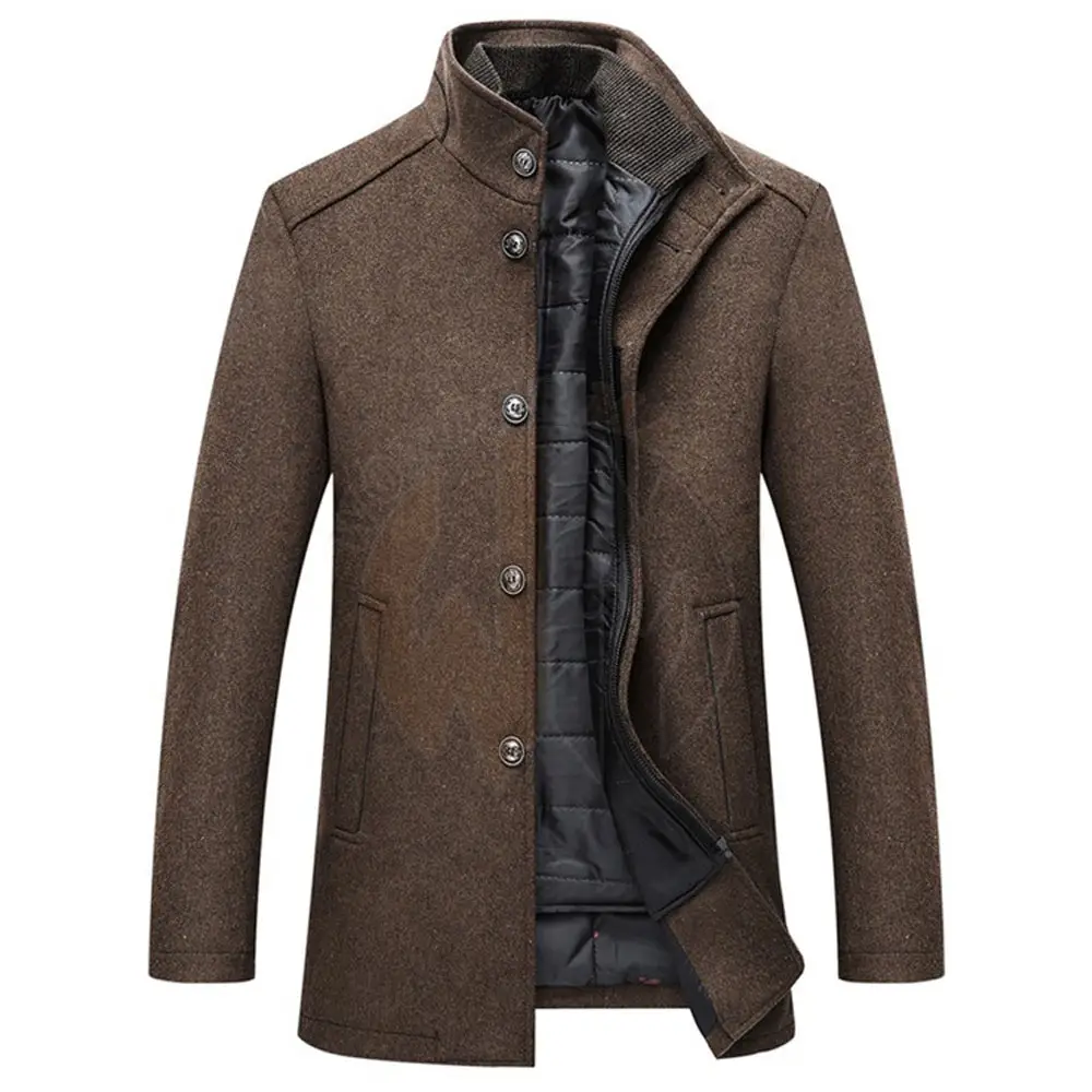 Latest New Design Men Winter Coat Fashion Casual Wear Woolen Winter Warm Over Coat