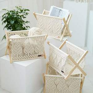 Panier en corde de macramé léger pour une organisation facile à la maison, permettant une utilisation flexible dans différentes pièces - Product Image 3
