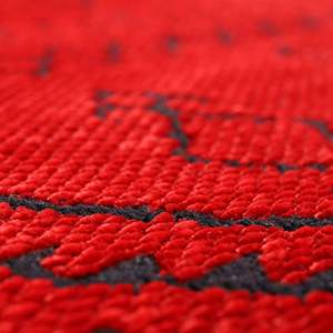 Tapis d'intérieur en chenille douce lavable en machine Netline RW1801 - Disponible en ROUGE - Product Image 5