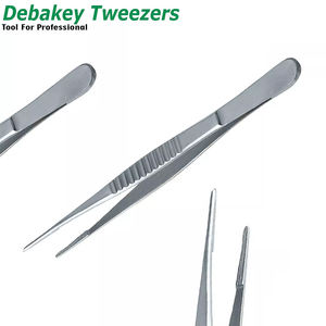 La mejor cantidad, abrazadera atraumática Vascular de 15 cm, punta de 1,5mm, pinzas quirúrgicas para el pulgar de tejido Debakey, Metal de acero atraumático Manual - Product Image 6