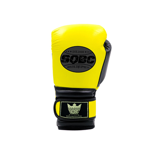 Guantes de boxeo de cuero verde neón, guantes de bolsa de entrenamiento de cuero y guantes de kickboxing de alta calidad para boxeo - Product Image 1