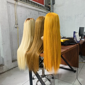 Perruque vietnamienne HD Closure ultra-lisse couleur claire, 100% cheveux humains vierges bruts d'un seul donneur, Super Double Drawn, de luxe - Product Image 1
