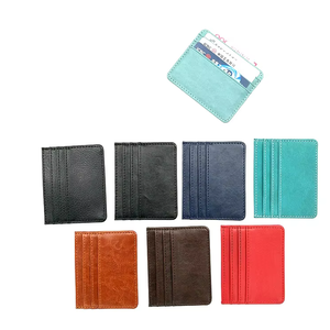 Custom High Quality Short Length Men's Crazy Horse Genuine Leather Card Holder <b>Wallet</b> Lightweight Mini <b>Smart</b> Slim Pocket - Product Image 3