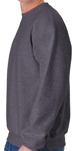 Nouvelle collection hommes grande taille sweat à manches longues cou épaule pente couleur unie 100% imperméable coton confortable - Product Image 3