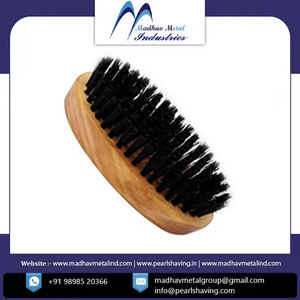 Brocha para Barba de cerdas de jabalí Brocha de afeitar para Barba de bambú de madera de proveedor indio - Product Image 2