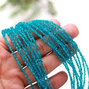 Cuentas de diamante Herkimer azul claro AAA + 2-3mm cuentas de pepitas de cuarzo de diamante Herkimer en bruto Natural para la fabricación de joyas 16" - Product Image 5