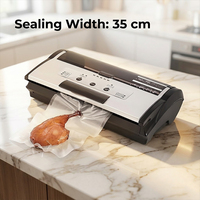 90kPa 185W 35cm aspiration reglable rangement de rouleaux coupe-sac machine sous vide soudeuse emballage alimentaire