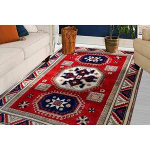 Tapis imprimé : design géométrique moderne pour bureau et salle à manger, tapis doux non tissé - Product Image 2