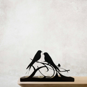 Vente en gros de bougies chauffe-plat en métal noir personnalisées porte-pilier design oiseaux mini table décoration de la maison bougeoirs de noël 1 couleur - Product Image 1