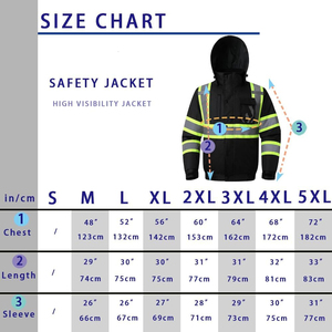 Vestes de sécurité de travail détachables à manches longues par temps froid d'hiver OEM Vestes de sécurité fabriquées au Pakistan - Product Image 5