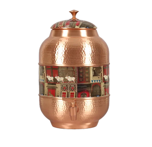 Fournisseur en gros pot d'eau en cuivre martelé de luxe pichet à eau plaqué cuivre artisanat meilleure vente - Product Image 4
